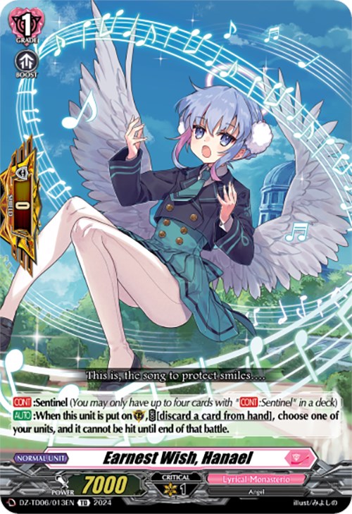 Earnest Wish, Hanael (DZ-TD06/013EN) [Start Up Trial Deck: Lyrical Monasterio] | Total Play