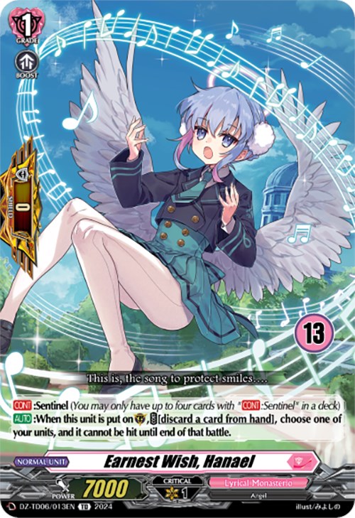 Earnest Wish, Hanael (13) (DZ-TD06/013EN) [Start Up Trial Deck: Lyrical Monasterio] | Total Play