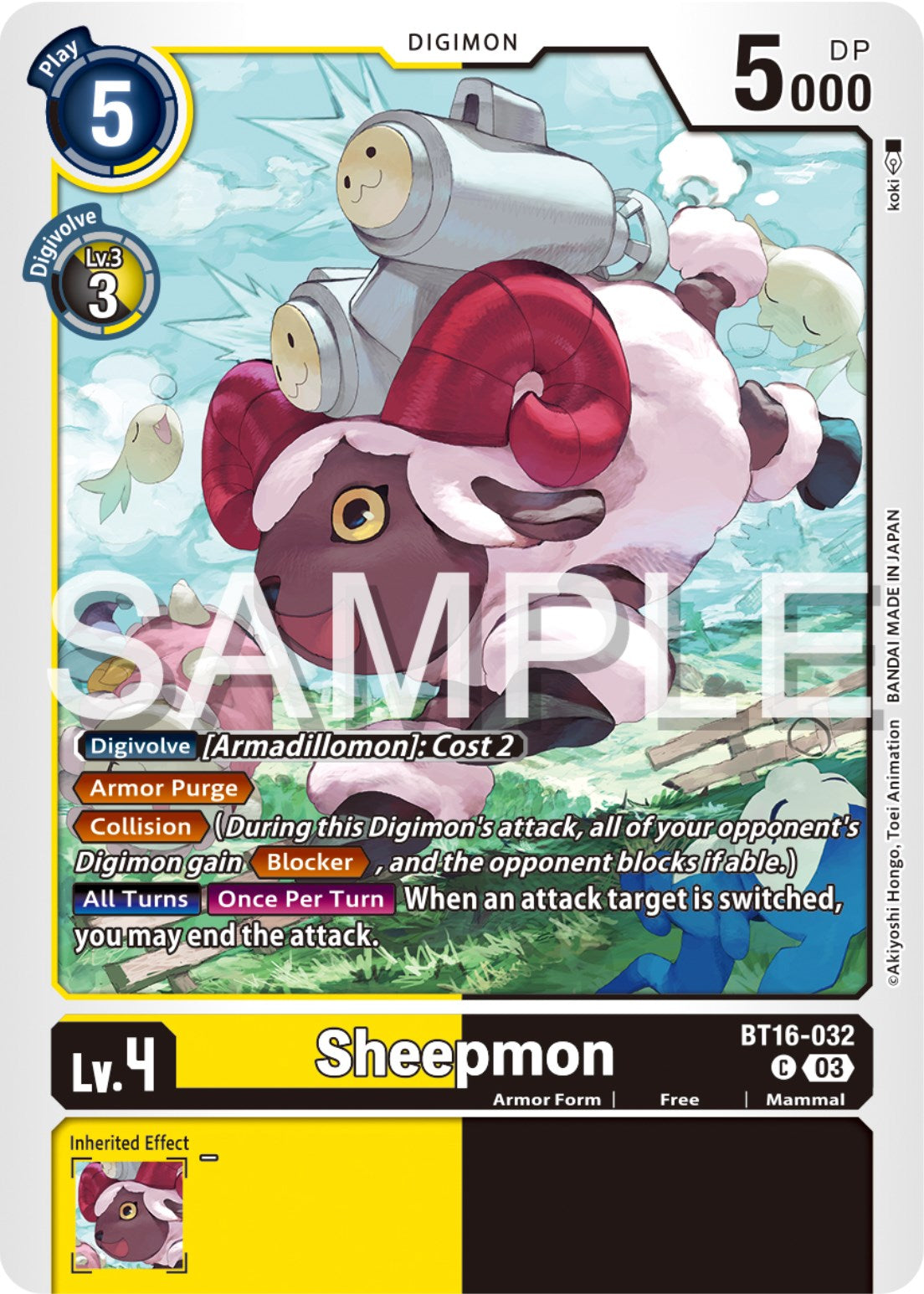 Sheepmon [BT16-032] [Beginning Observer] | Total Play