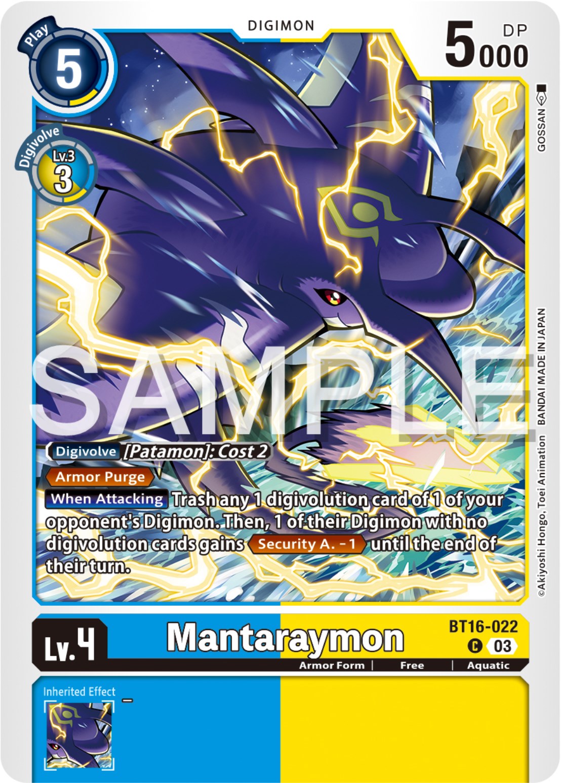 Mantaraymon [BT16-022] [Beginning Observer] | Total Play