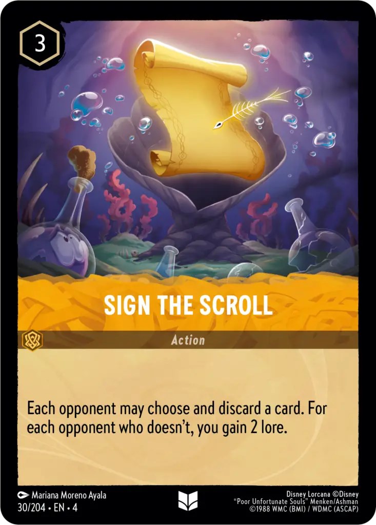Sign the Scroll (30/204) [Ursula's Return] | Total Play