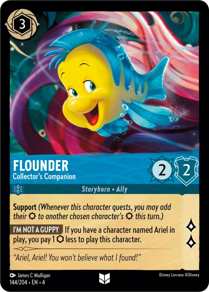 Flounder - Collector's Companion (144/204) [Ursula's Return] | Total Play
