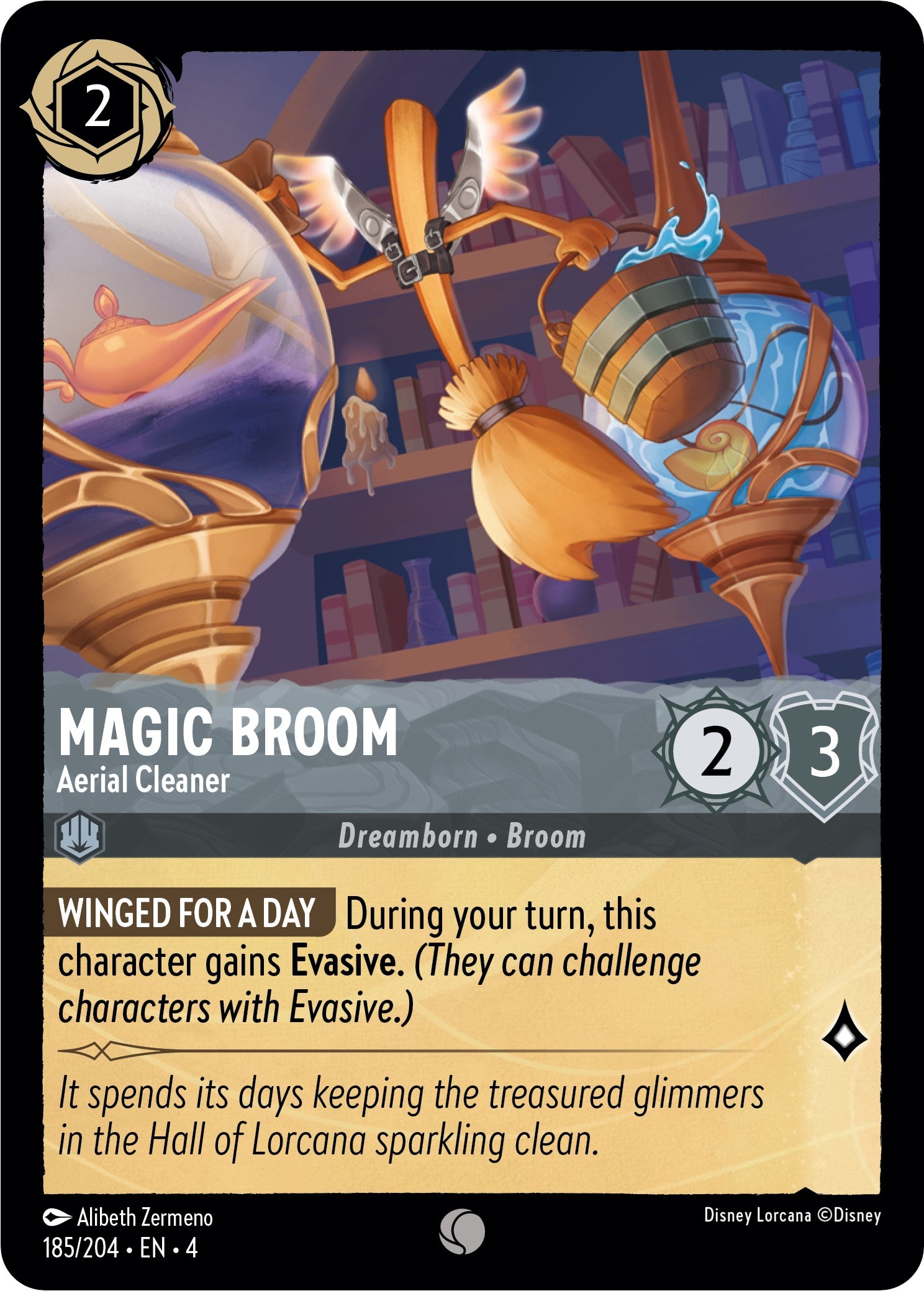 Magic Broom - Aerial Cleaner (185/204) [Ursula's Return] | Total Play