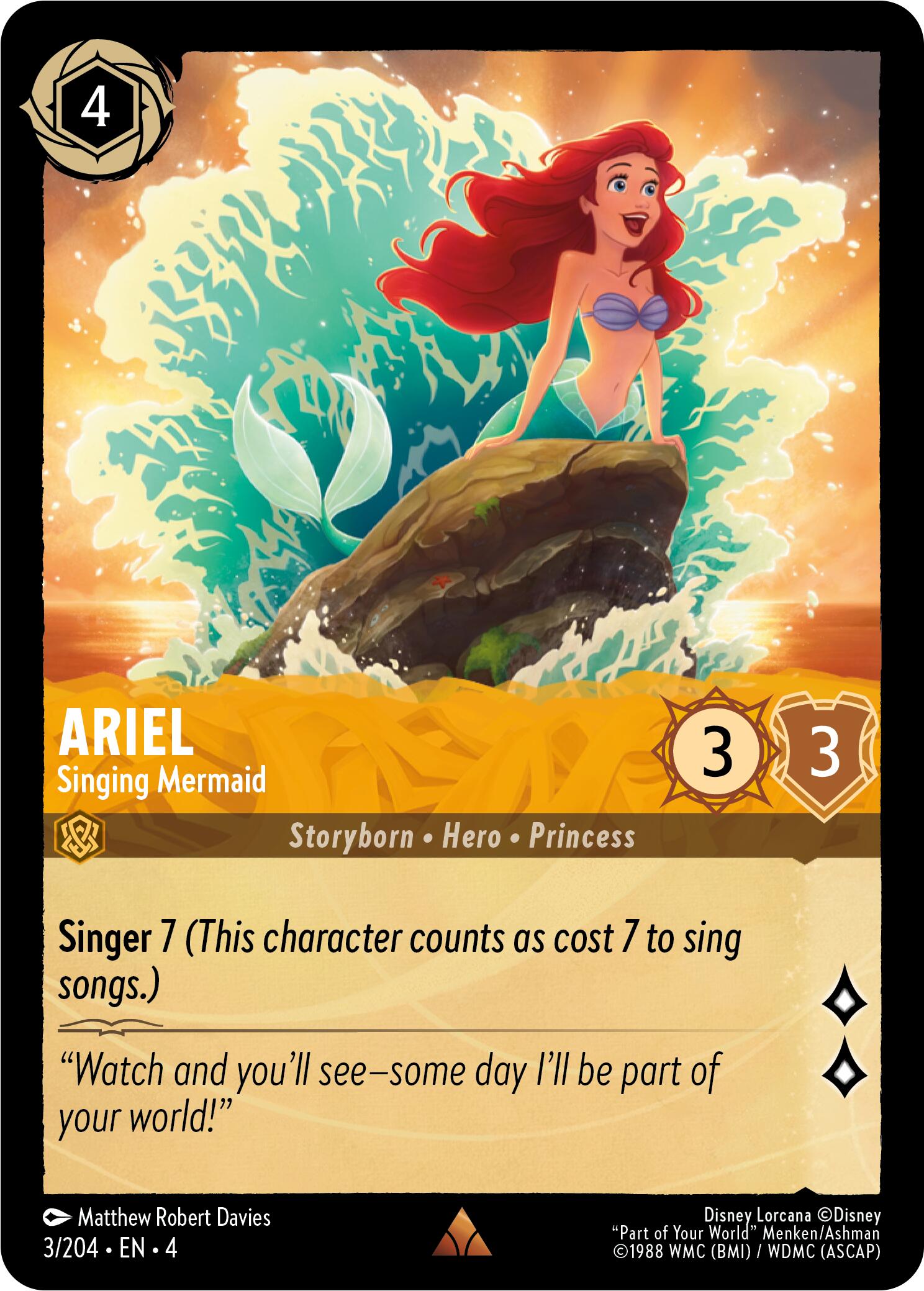 Ariel - Singing Mermaid (3/204) [Ursula's Return] | Total Play