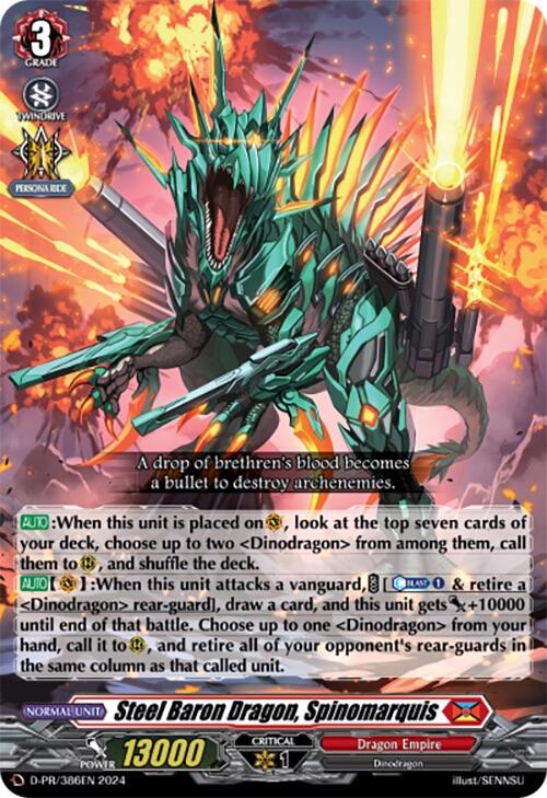 Steel Baron Dragon, Spinomarquis (D-PR/386EN) [D Promo Cards] | Total Play