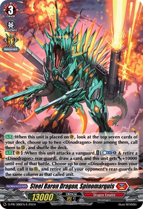 Steel Baron Dragon, Spinomarquis (Foil) (D-PR/386EN-S) [D Promo Cards] | Total Play