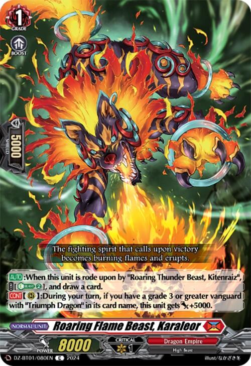 Roaring Flame Beast, Karaleor (DZ-BT01/080EN) [Fated Clash] | Total Play