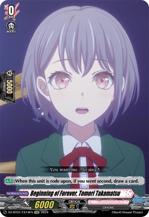 Beginning of Forever, Tomori Takamatsu (EXC) (DZ-BT01/EX14EN) [Fated Clash] | Total Play