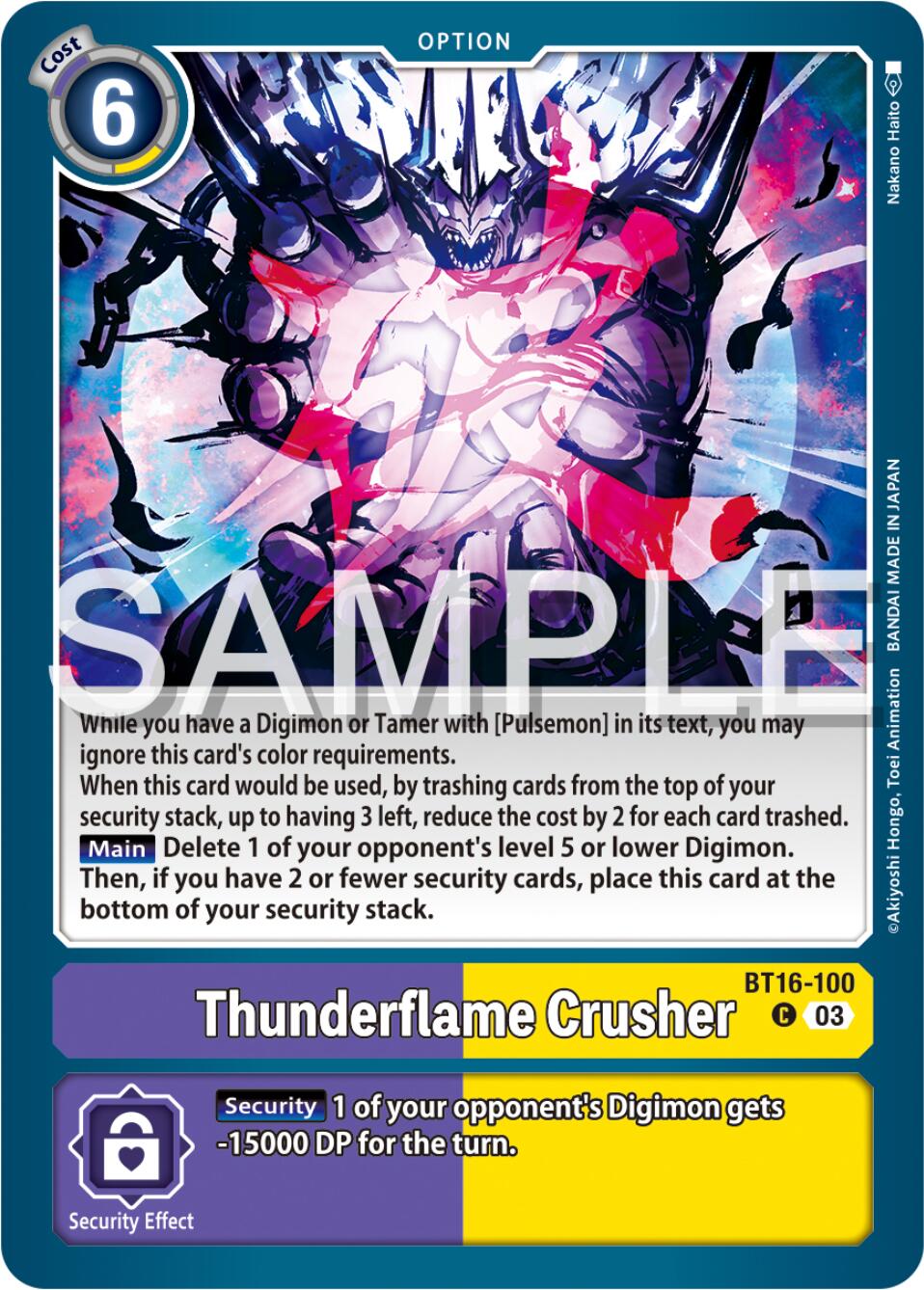 Thunderflame Crusher [BT16-100] [Beginning Observer] | Total Play