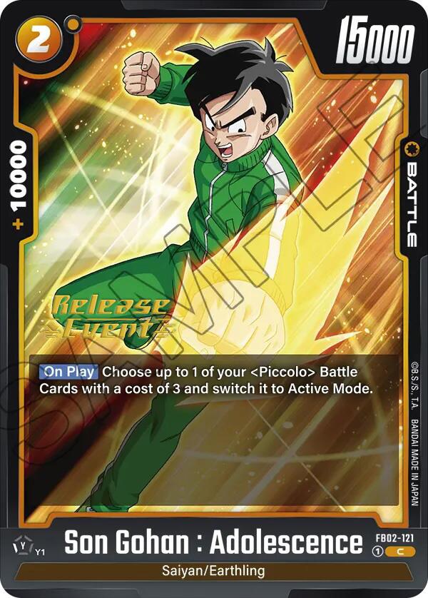 Son Gohan : Adolescence (FB02-121) [Blazing Aura Pre-Release Cards] | Total Play