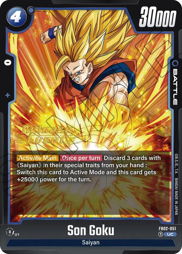 Son Goku (FB02-051) [Blazing Aura Pre-Release Cards] | Total Play