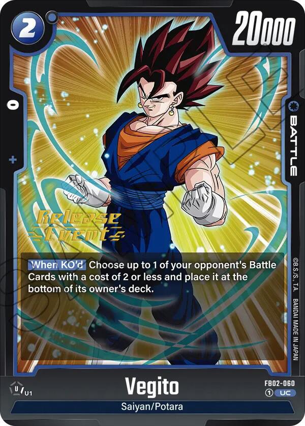 Vegito (FB02-060) [Blazing Aura Pre-Release Cards] | Total Play