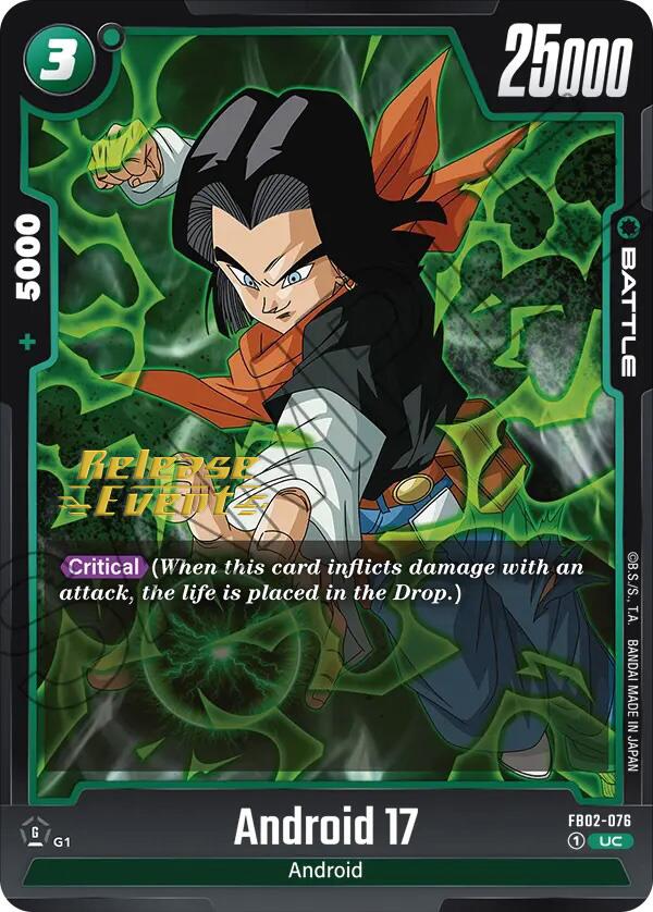 Android 17 (FB02-076) [Blazing Aura Pre-Release Cards] | Total Play