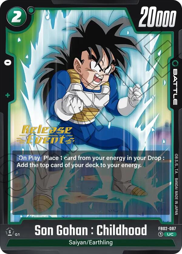 Son Gohan : Childhood (FB02-087) [Blazing Aura Pre-Release Cards] | Total Play