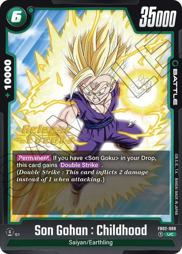 Son Gohan : Childhood (FB02-088) [Blazing Aura Pre-Release Cards] | Total Play