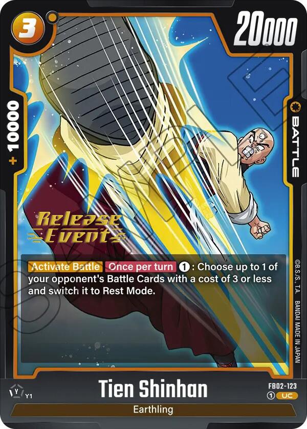 Tien Shinhan (FB02-123) [Blazing Aura Pre-Release Cards] | Total Play