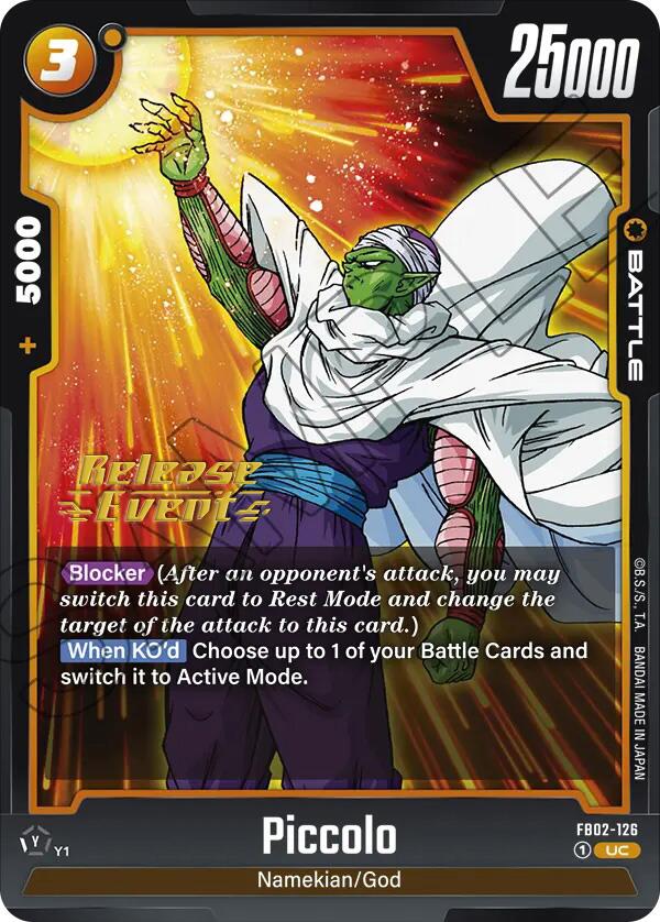 Piccolo (FB02-126) [Blazing Aura Pre-Release Cards] | Total Play