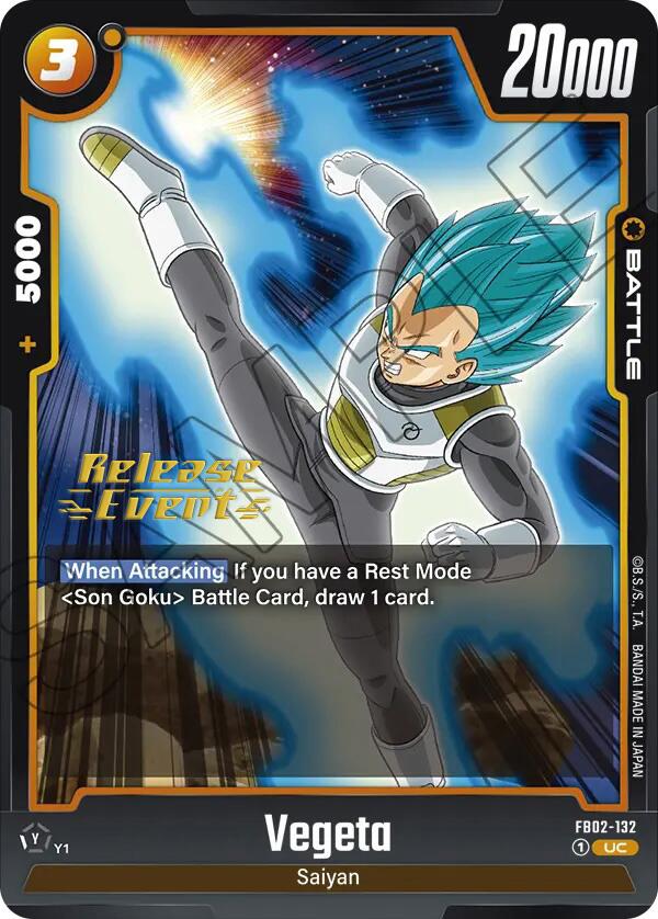 Vegeta (FB02-132) [Blazing Aura Pre-Release Cards] | Total Play