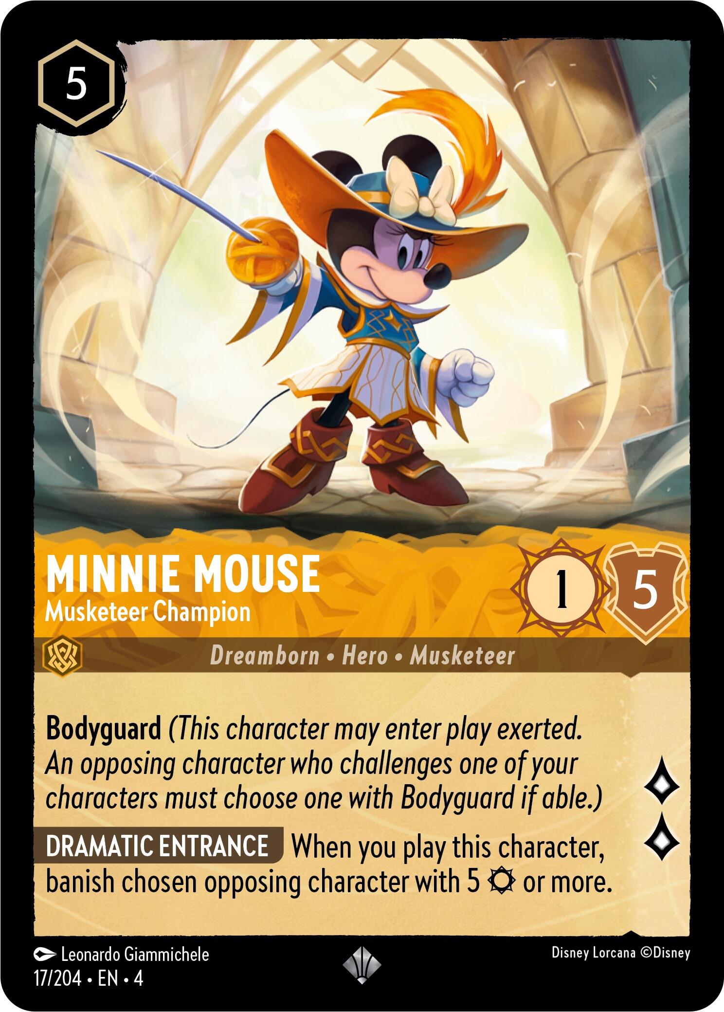 Minnie Mouse - Musketeer Champion (17/204) [Ursula's Return] | Total Play