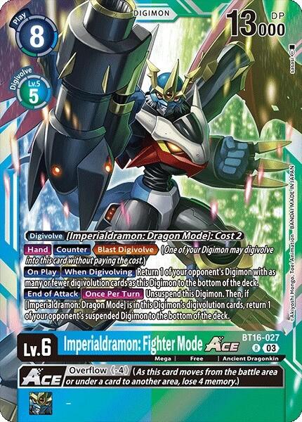 Imperialdramon: Fighter Mode Ace [BT16-027] [Beginning Observer] | Total Play