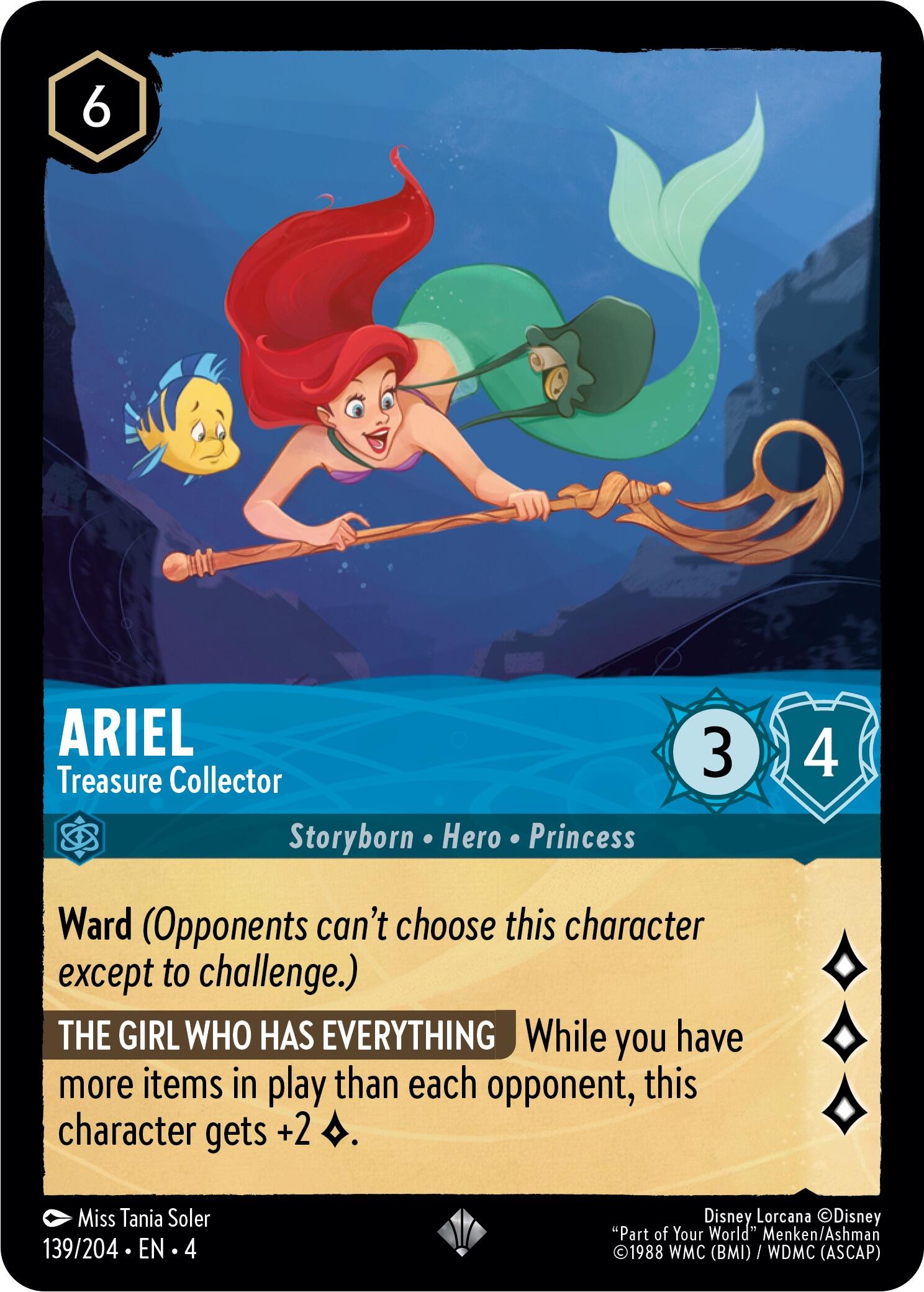 Ariel - Treasure Collector (139/204) [Ursula's Return] | Total Play