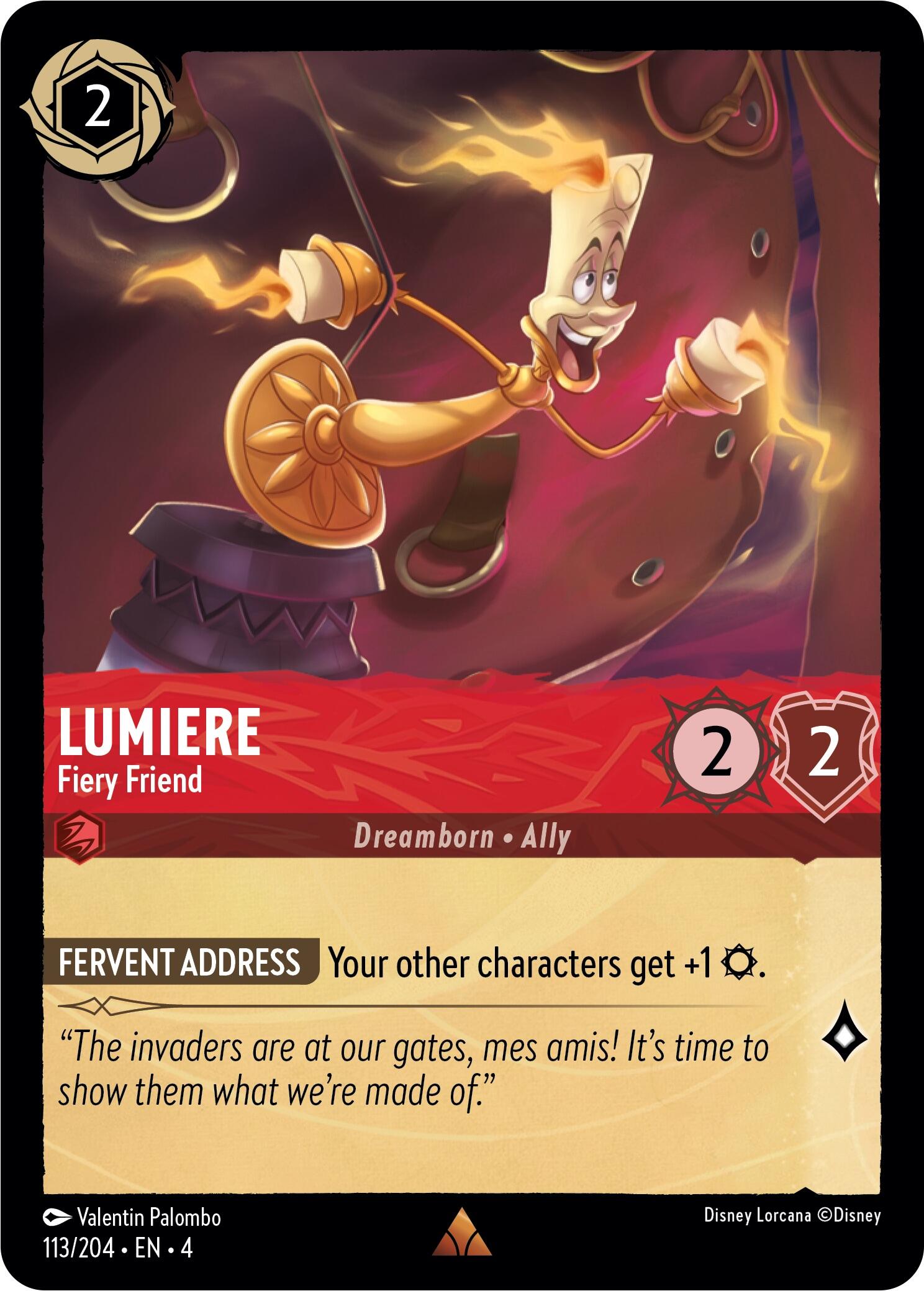 Lumiere - Fiery Friend (113/204) [Ursula's Return] | Total Play