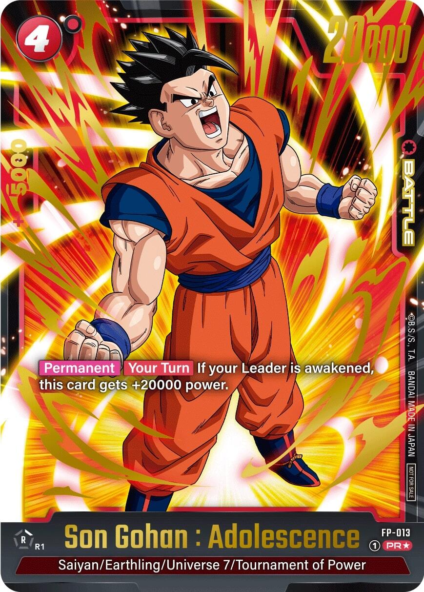 Son Gohan : Adolescence (FP-013) (Gold) [Fusion World Promotion Cards] | Total Play