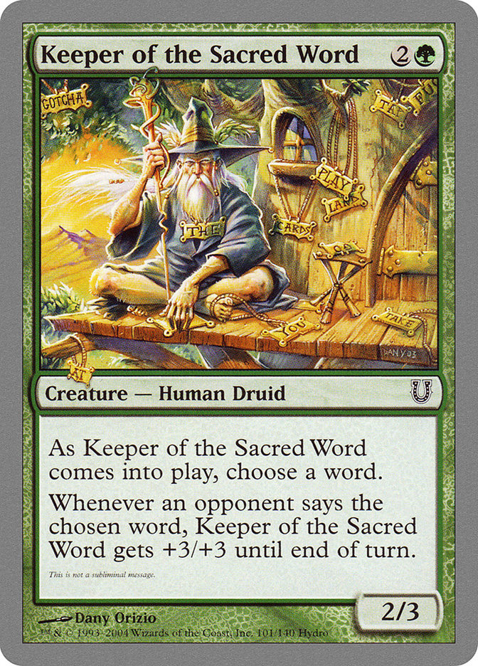 Keeper of the Sacred Word [Unhinged] | Total Play