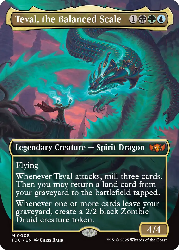 Teval, the Balanced Scale (Borderless) [Tarkir: Dragonstorm Commander] | Total Play