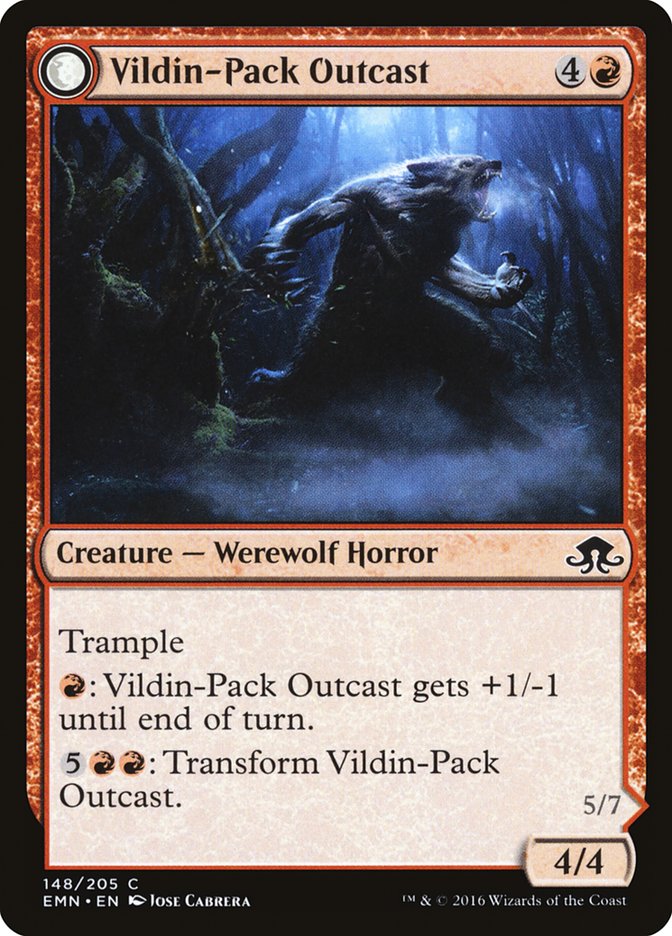 Vildin-Pack Outcast // Dronepack Kindred [Eldritch Moon] | Total Play