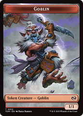 Goblin // Warrior Double-Sided Token [Tarkir: Dragonstorm Tokens] | Total Play
