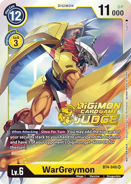 WarGreymon [BT4-048] (Judge Pack 1) [Great Legend Promos] | Total Play