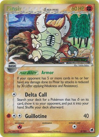 Pinsir (9/101) (Delta Species) (Stamped) [EX: Dragon Frontiers] | Total Play