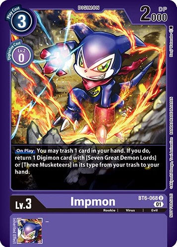 Impmon [BT6-068] (April 2023 Beelzemon Special) [Starter Deck: Beelzemon Advanced Deck Set Pre-Release Cards] | Total Play