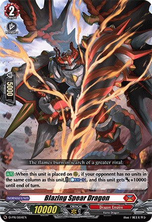 Blazing Spear Dragon (D-PR/004EN) [D Promo Cards] | Total Play