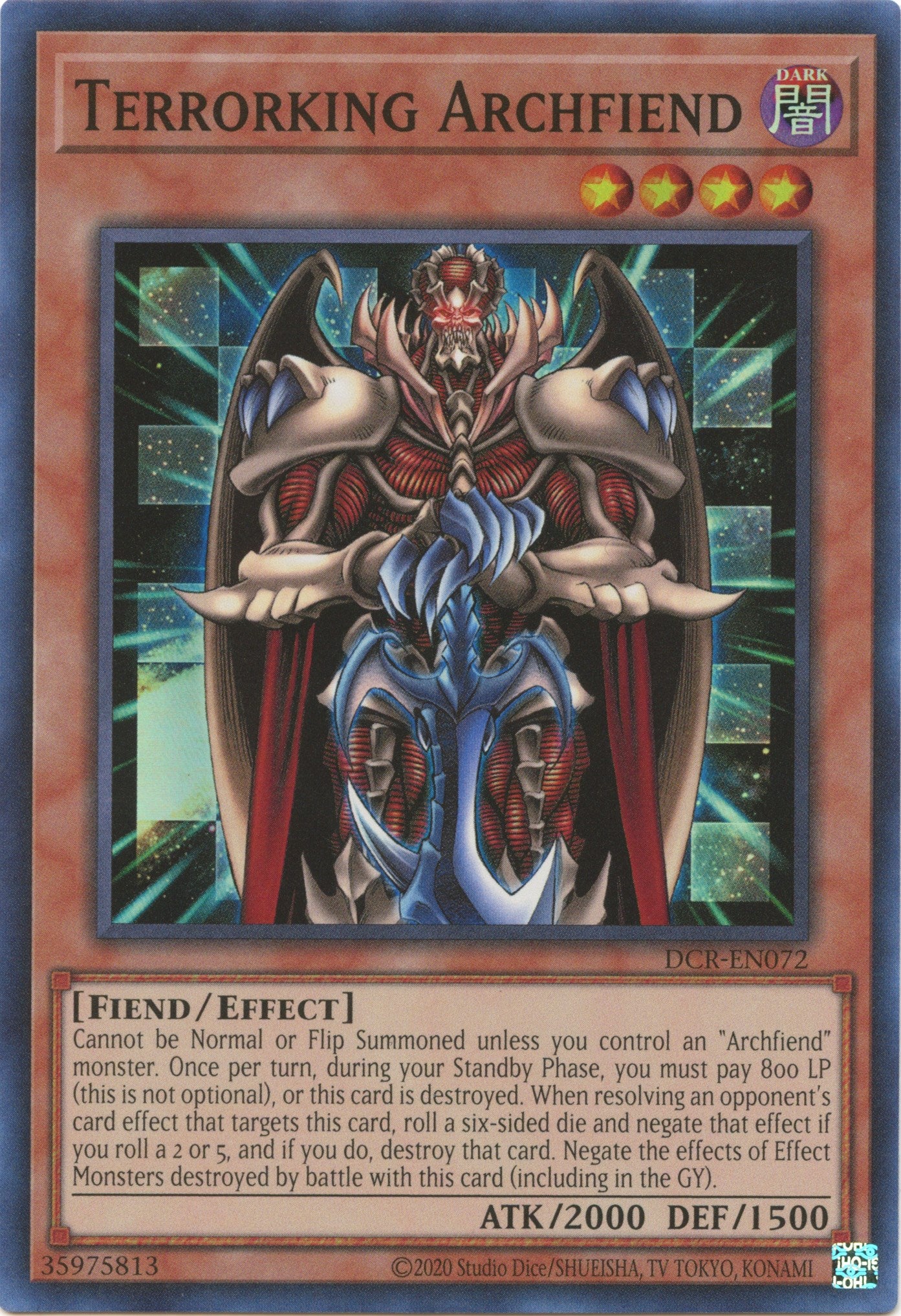 Terrorking Archfiend (25th Anniversary) [DCR-EN072] Super Rare | Total Play