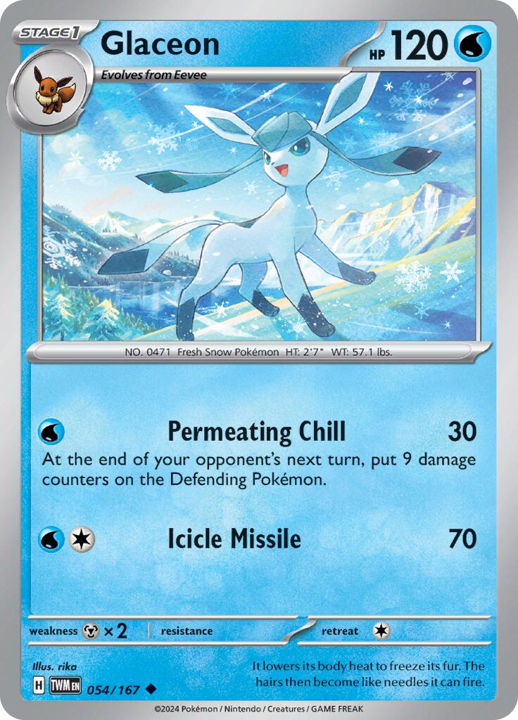 Glaceon (054/167) [Scarlet & Violet: Twilight Masquerade] | Total Play