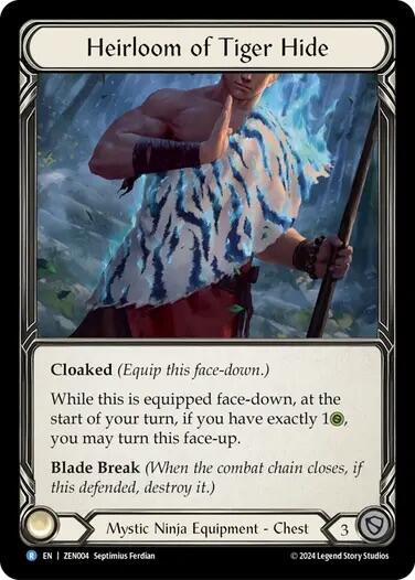 Heirloom of Tiger Hide [ZEN004] (Part the Mistveil Zen Blitz Deck) | Total Play