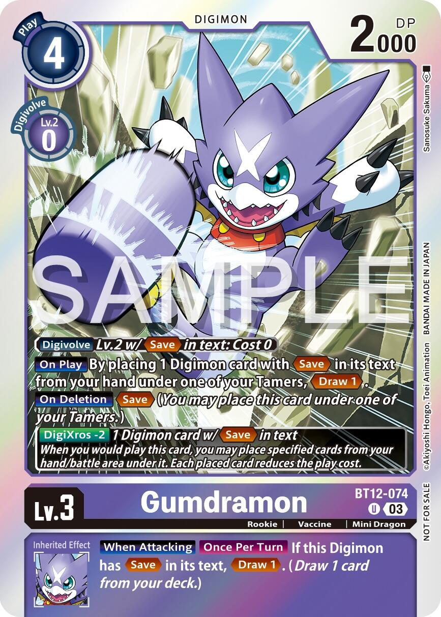 Gumdramon [BT12-074] (Official Tournament Vol.13 Winner Pack) [Across Time Promos] | Total Play