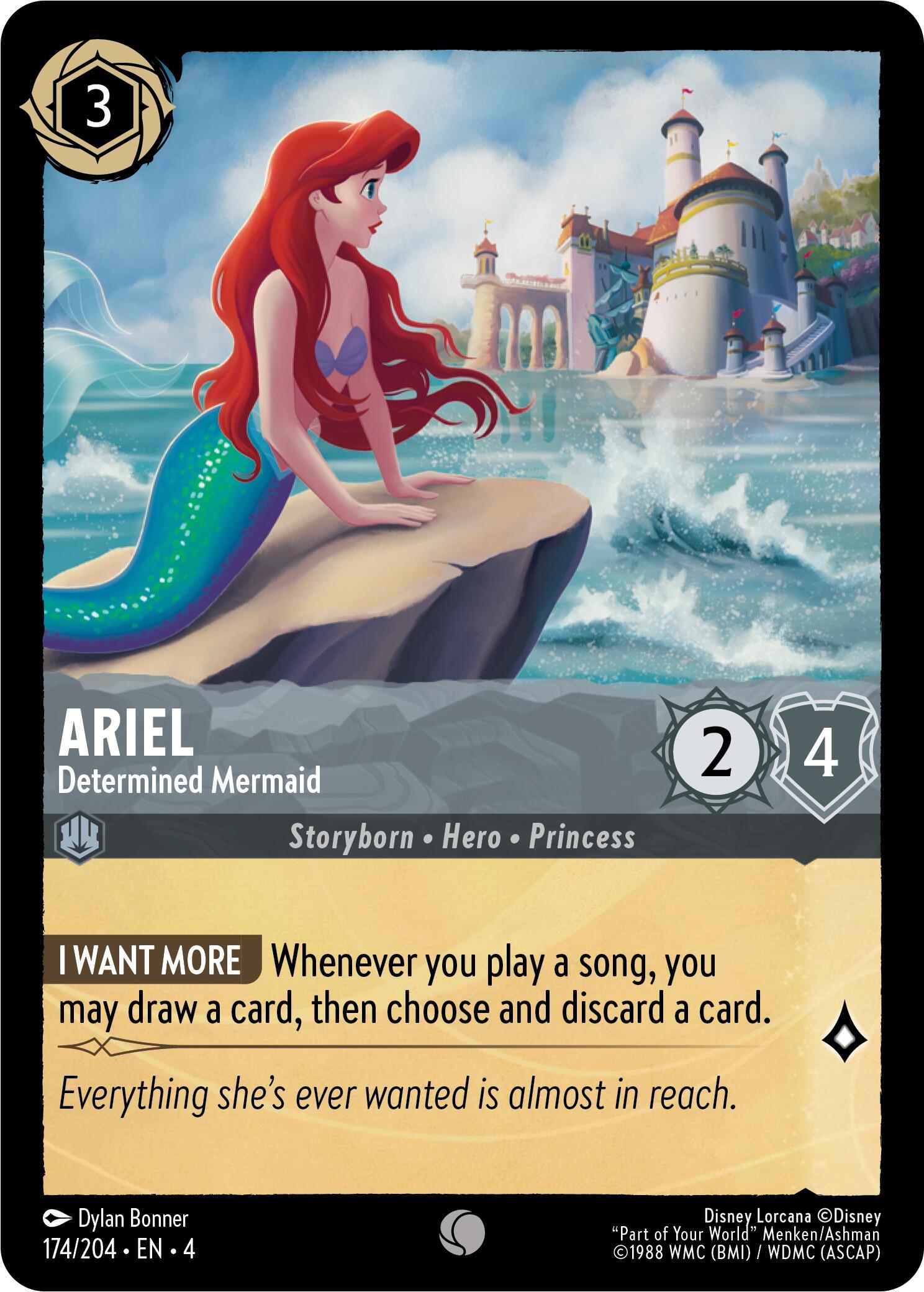 Ariel - Determined Mermaid (174/204) [Ursula's Return] | Total Play