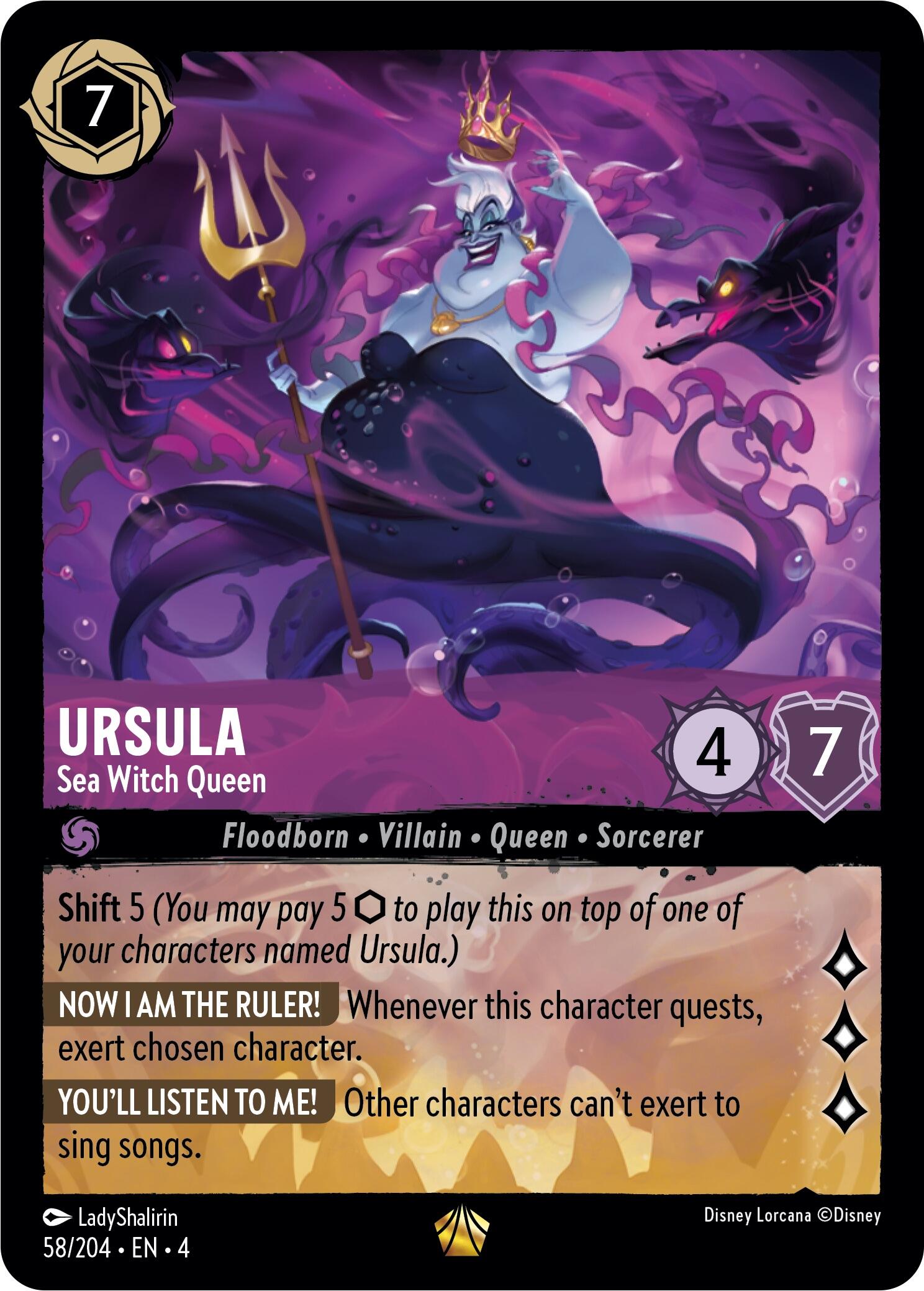 Ursula - Sea Witch Queen (58/204) [Ursula's Return] | Total Play