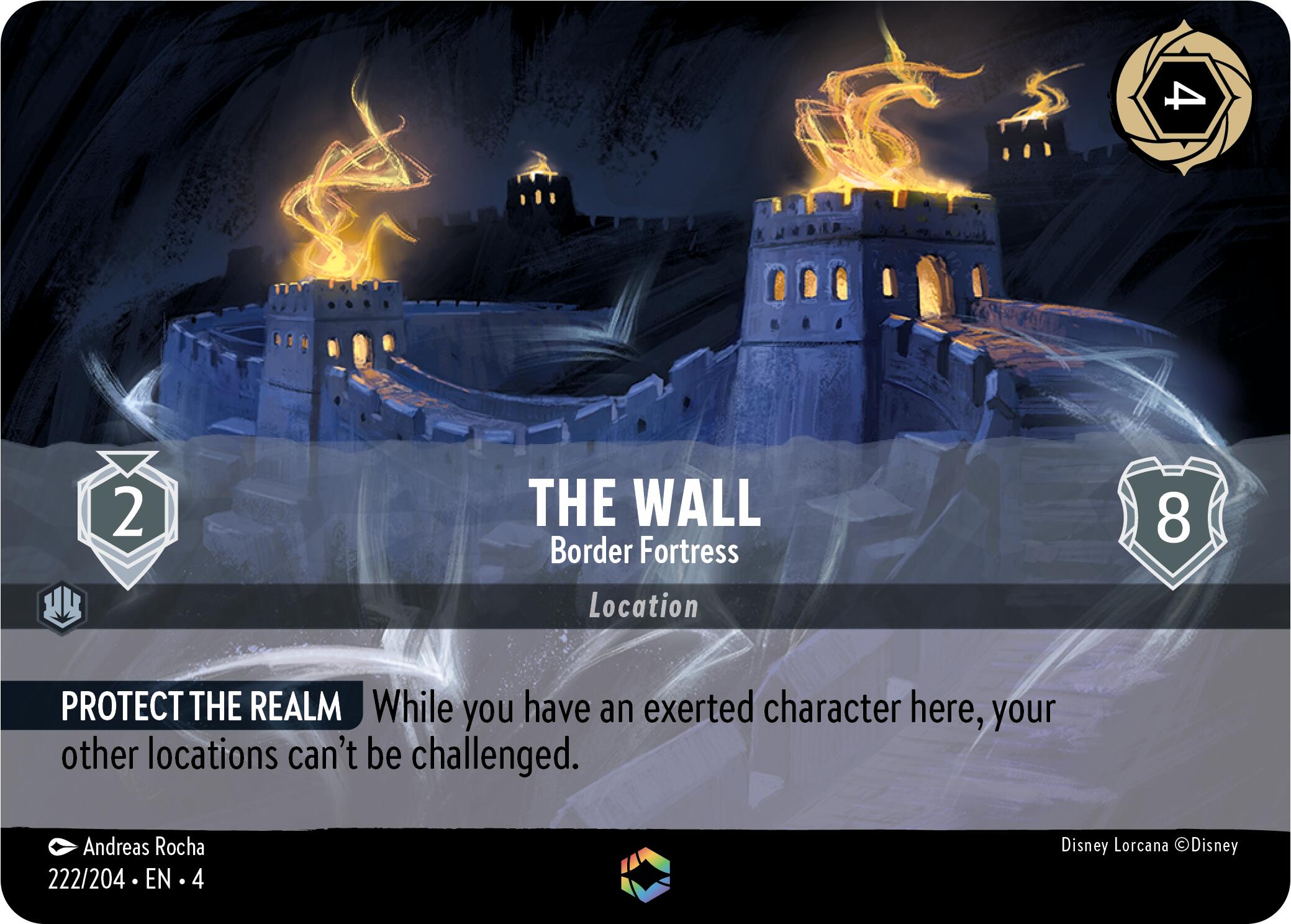 The Wall - Border Fortress (Enchanted) (222/204) [Ursula's Return] | Total Play