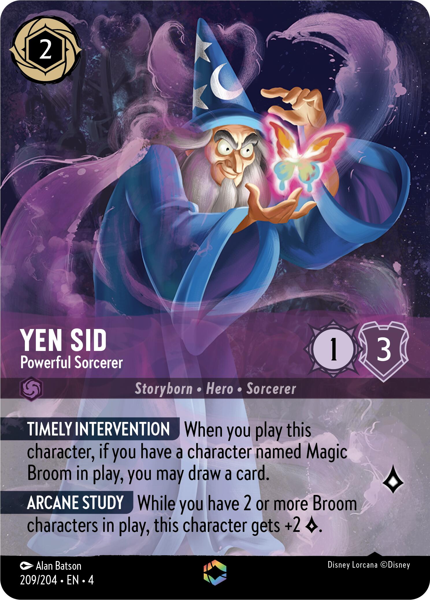 Yen Sid - Powerful Sorcerer (Enchanted) (209/204) [Ursula's Return] | Total Play