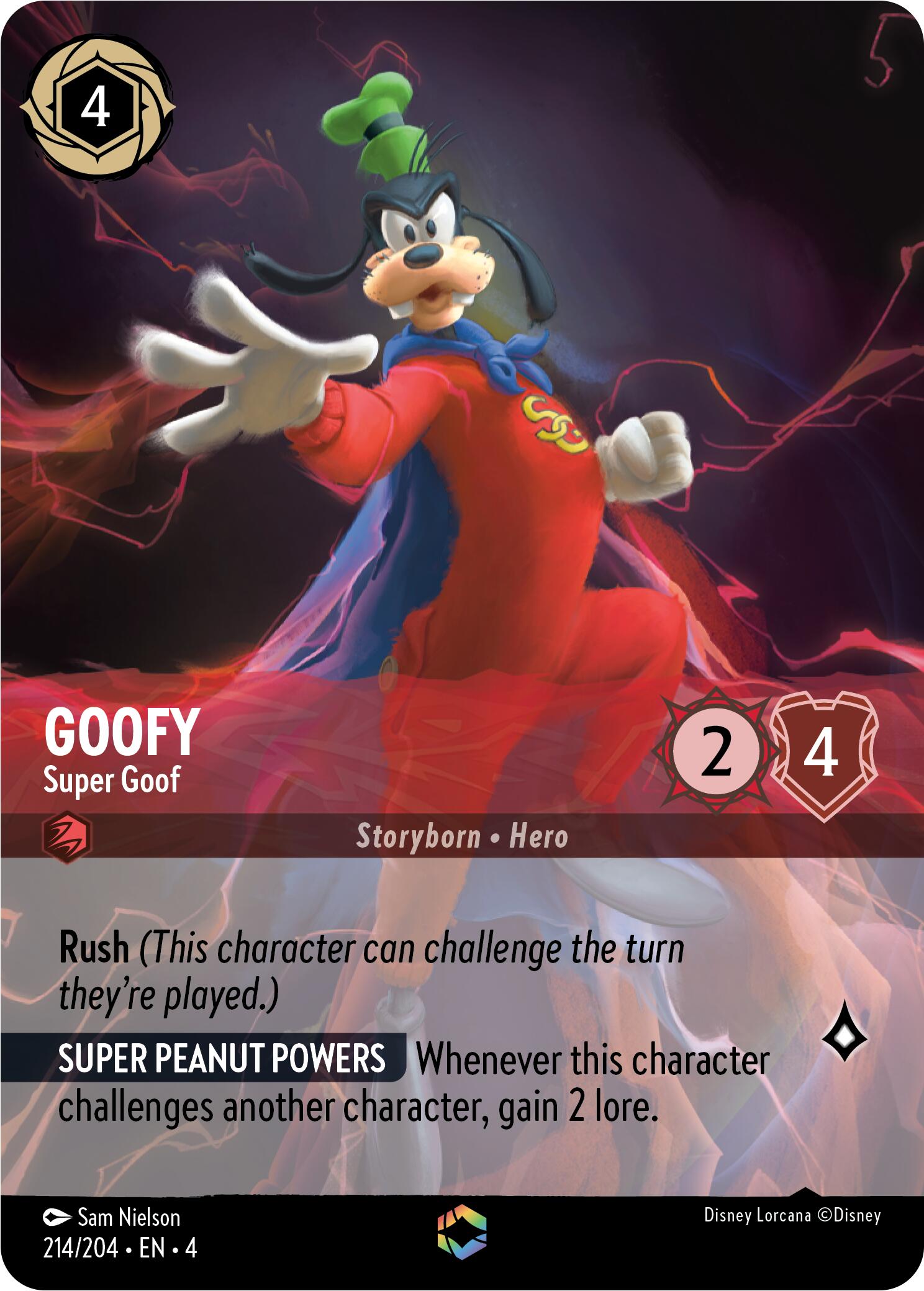 Goofy - Super Goof (Enchanted) (214/204) [Ursula's Return] | Total Play