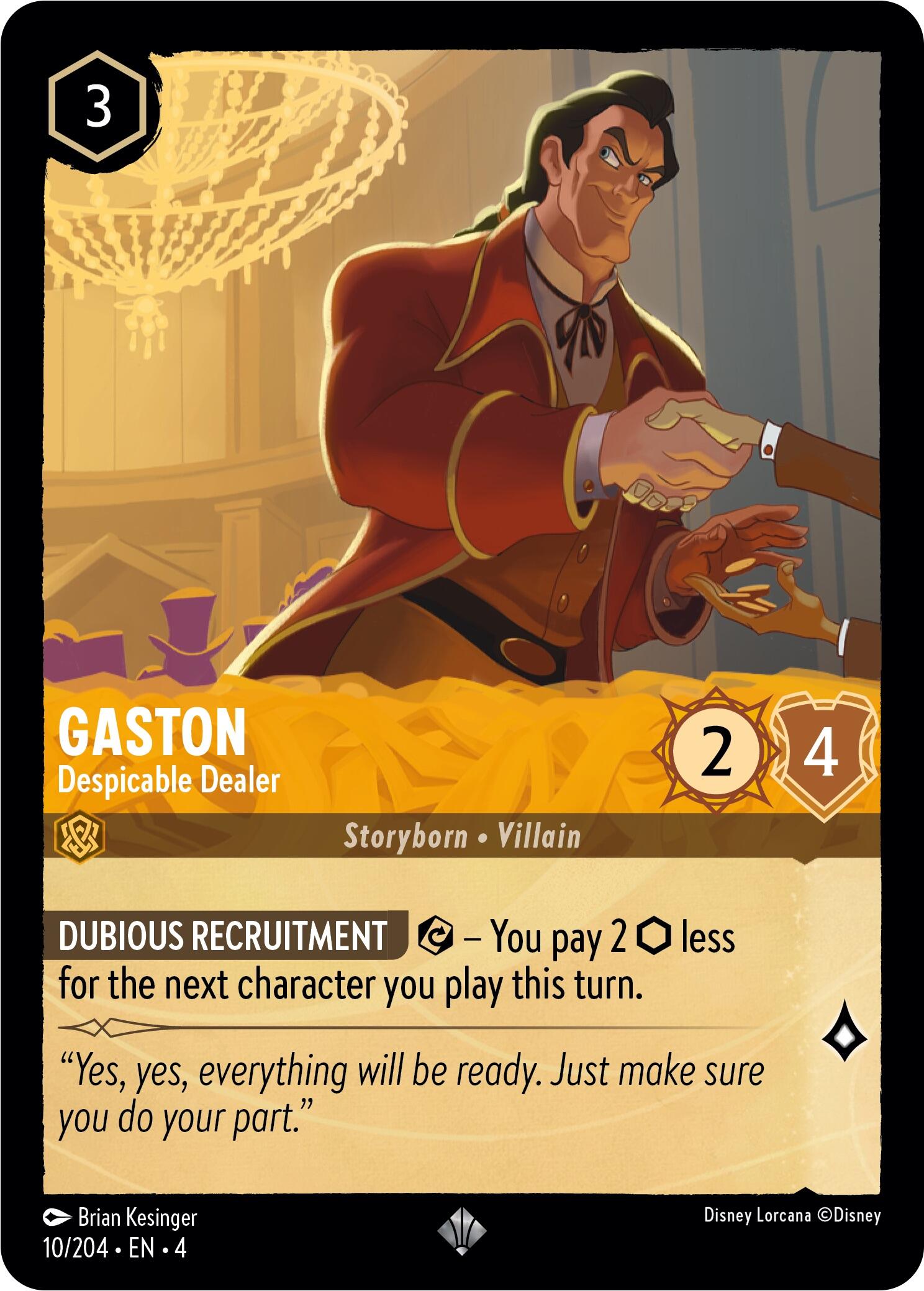 Gaston - Despicable Dealer (10/204) [Ursula's Return] | Total Play