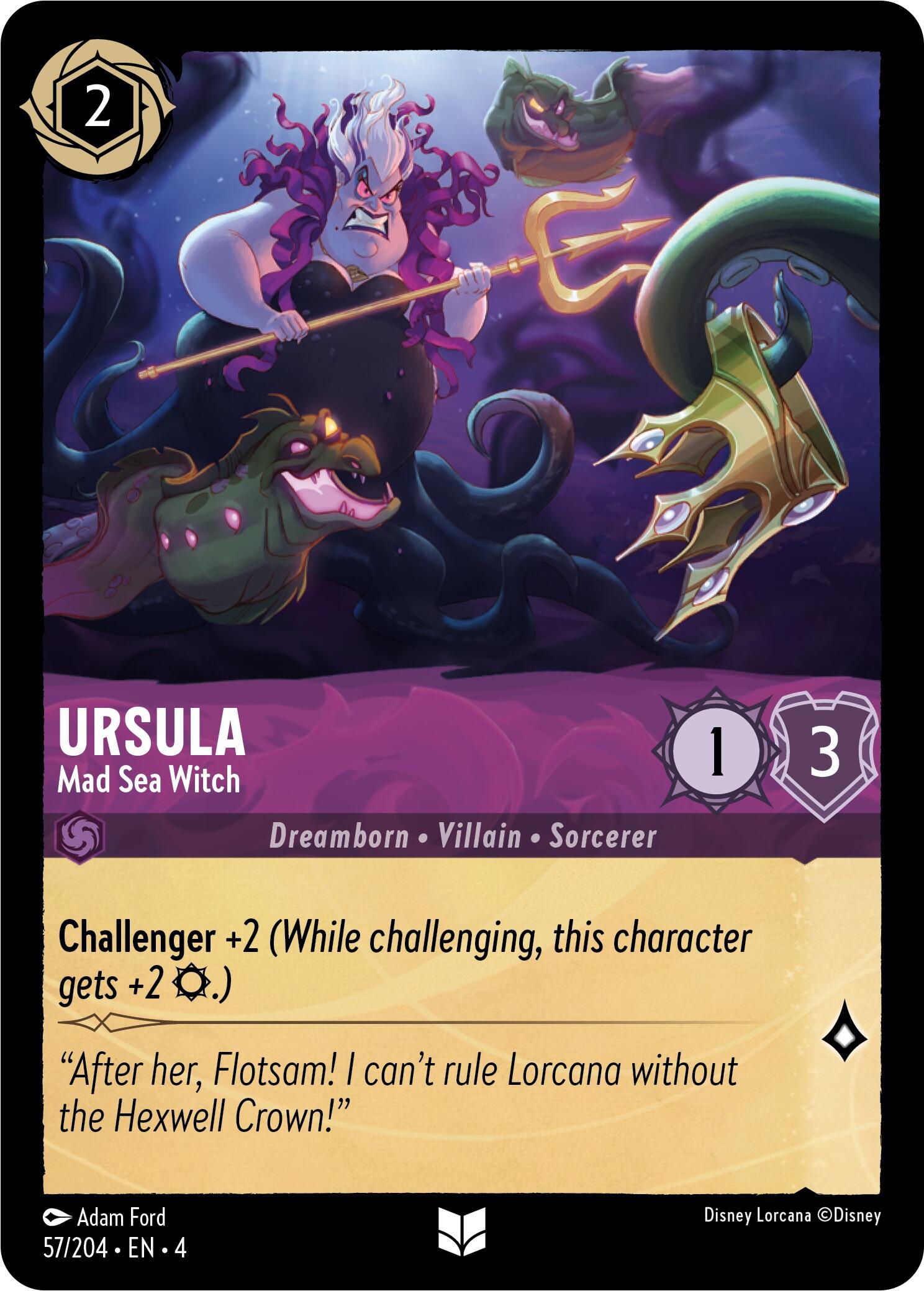 Ursula - Mad Sea Witch (57/204) [Ursula's Return] | Total Play