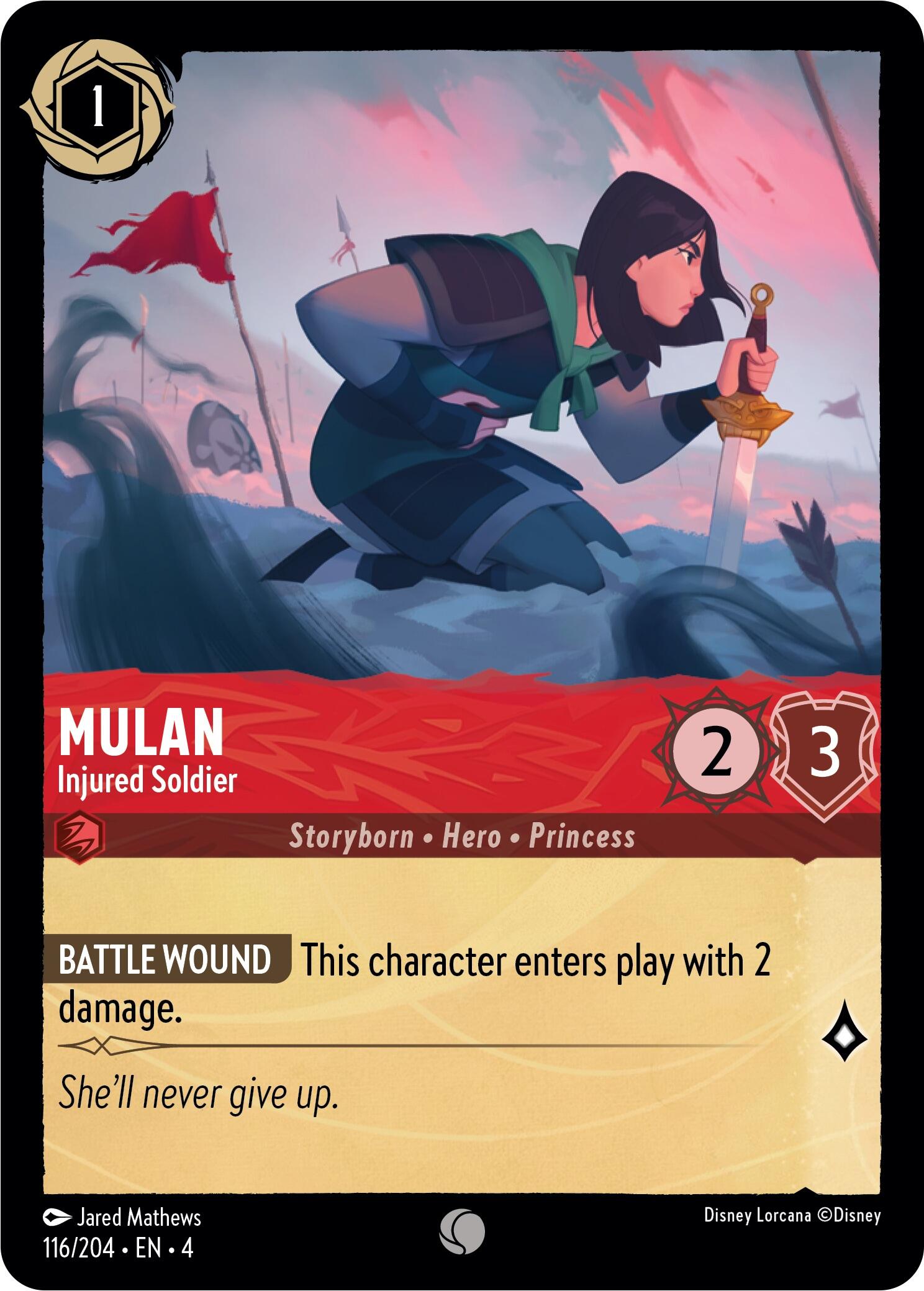 Mulan - Injured Soldier (116/204) [Ursula's Return] | Total Play