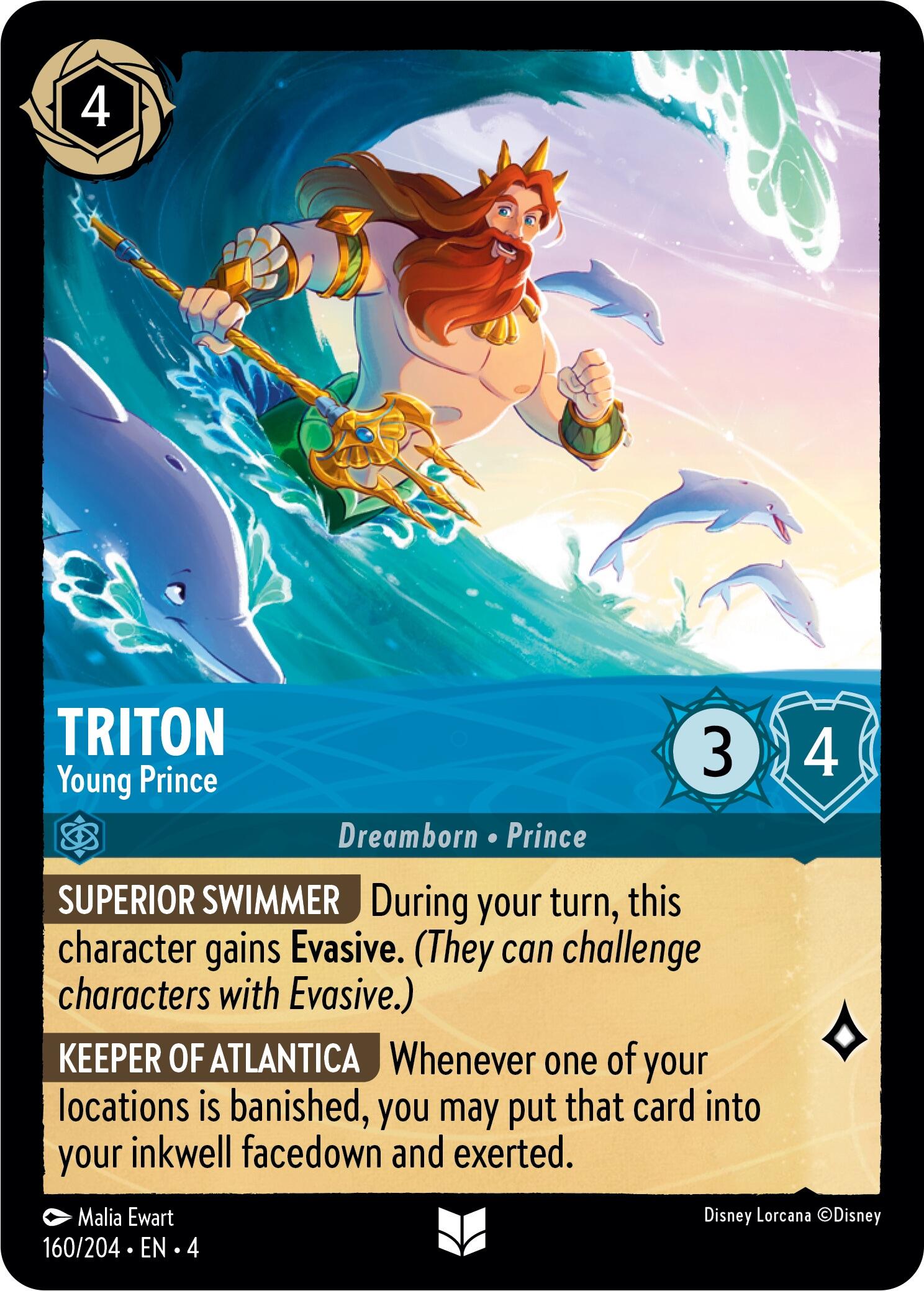 Triton - Young Prince (160/204) [Ursula's Return] | Total Play