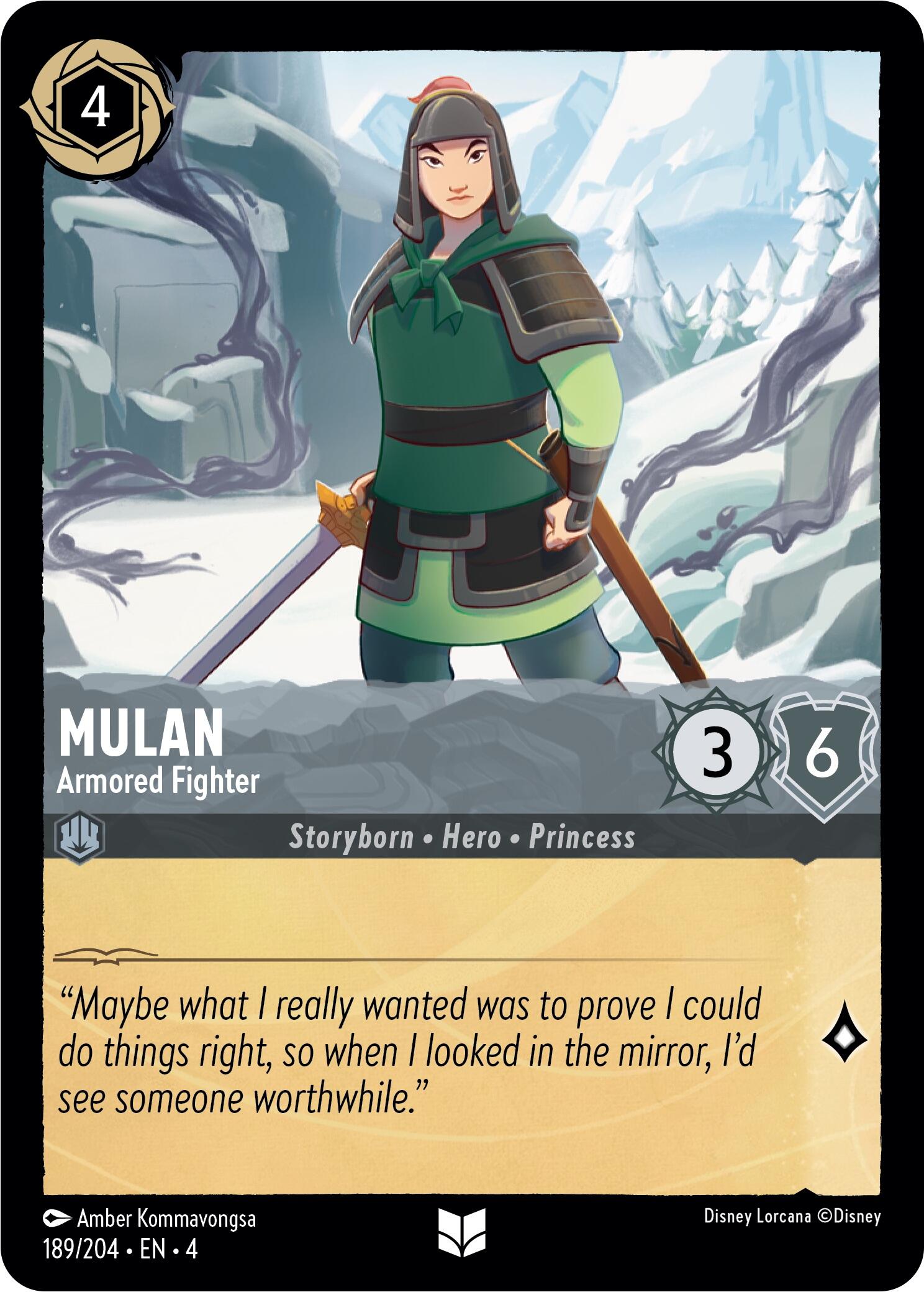 Mulan - Armored Fighter (189/204) [Ursula's Return] | Total Play