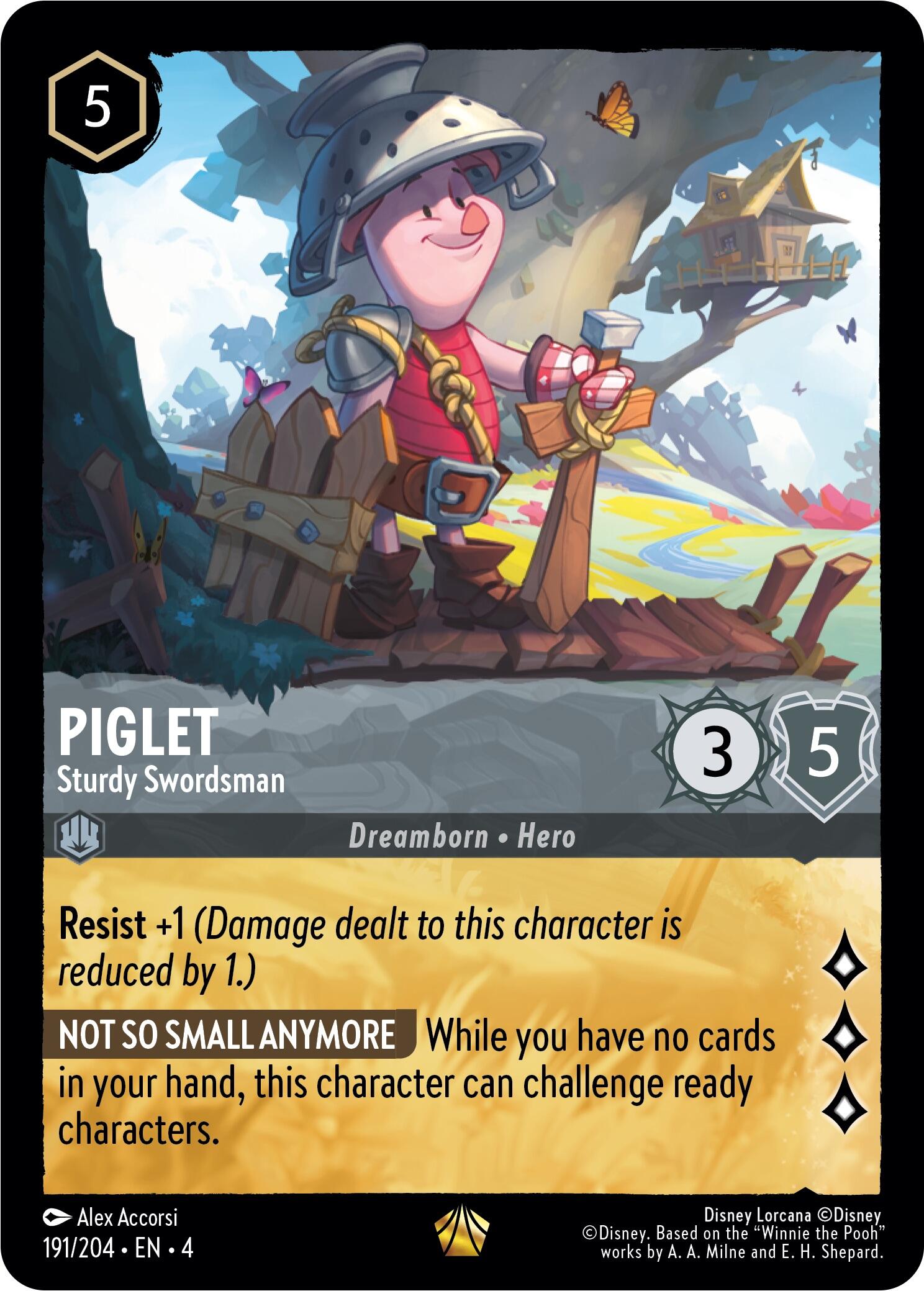 Piglet - Sturdy Swordsman (191/204) [Ursula's Return] | Total Play